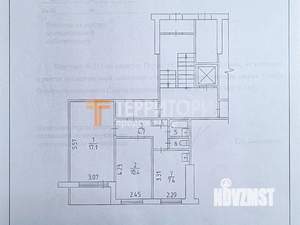 2-к квартира, вторичка, 43м2, 1/9 этаж