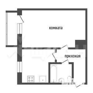 1-к квартира, вторичка, 37м2, 2/5 этаж