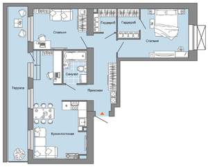 2-к квартира, вторичка, 79м2, 8/8 этаж