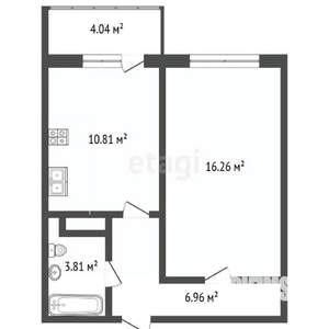 1-к квартира, вторичка, 39м2, 9/9 этаж