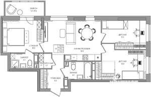3-к квартира, вторичка, 73м2, 4/22 этаж