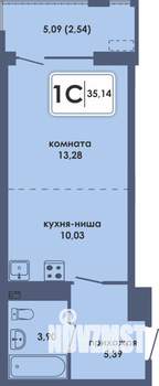 Студия квартира, вторичка, 35м2, 5/10 этаж