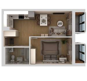 2-к квартира, вторичка, 39м2, 5/9 этаж
