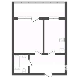 1-к квартира, вторичка, 34м2, 1/11 этаж
