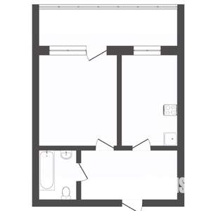 1-к квартира, вторичка, 41м2, 1/16 этаж
