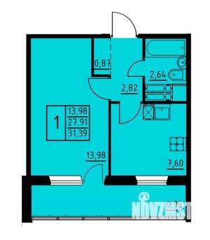1-к квартира, вторичка, 31м2, 1/8 этаж