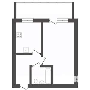1-к квартира, сданный дом, 40м2, 10/16 этаж