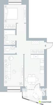 2-к квартира, вторичка, 58м2, 4/5 этаж