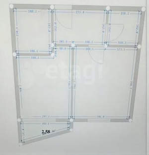 1-к квартира, вторичка, 37м2, 4/4 этаж