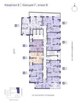 2-к квартира, строящийся дом, 38м2, 9/25 этаж