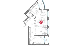 3-к квартира, вторичка, 116м2, 6/6 этаж