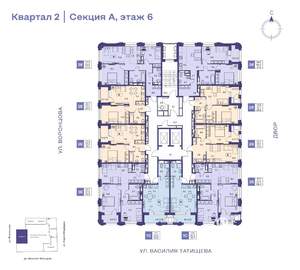 2-к квартира, строящийся дом, 41м2, 6/19 этаж