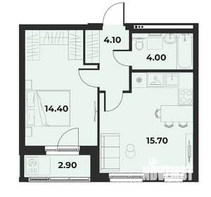 2-к квартира, вторичка, 40м2, 5/15 этаж