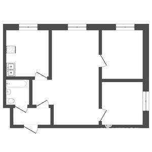 3-к квартира, вторичка, 44м2, 5/5 этаж