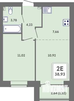 2-к квартира, вторичка, 39м2, 4/7 этаж