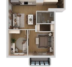 3-к квартира, вторичка, 57м2, 3/9 этаж