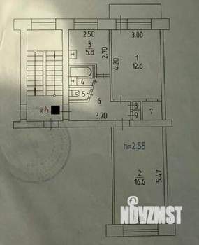 2-к квартира, вторичка, 46м2, 3/5 этаж