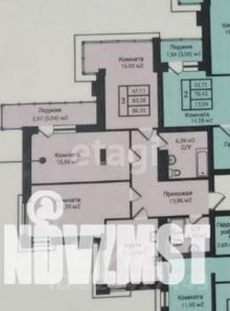 3-к квартира, сданный дом, 87м2, 14/25 этаж