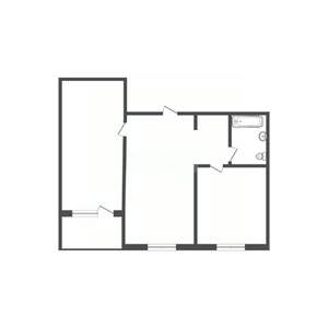 2-к квартира, вторичка, 50м2, 9/12 этаж