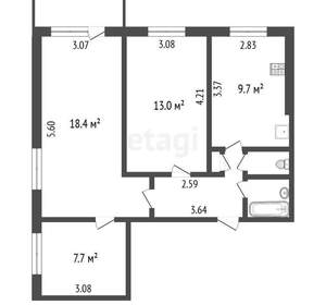 3-к квартира, вторичка, 60м2, 3/5 этаж