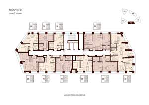 2-к квартира, строящийся дом, 45м2, 7/28 этаж