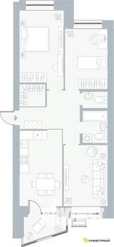 3-к квартира, вторичка, 76м2, 3/5 этаж