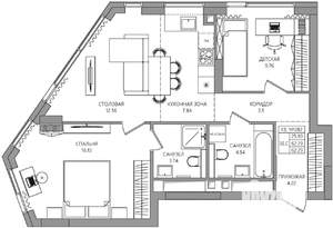 3-к квартира, строящийся дом, 62м2, 11/28 этаж