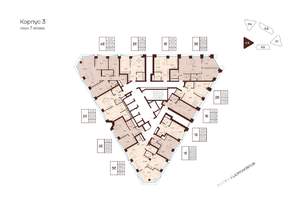 2-к квартира, строящийся дом, 40м2, 7/28 этаж