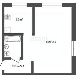 1-к квартира, вторичка, 30м2, 1/5 этаж