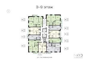 1-к квартира, вторичка, 37м2, 4/9 этаж