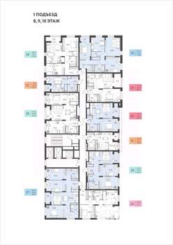 2-к квартира, вторичка, 56м2, 9/22 этаж