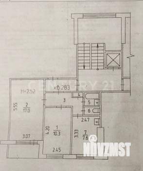 2-к квартира, вторичка, 43м2, 8/9 этаж