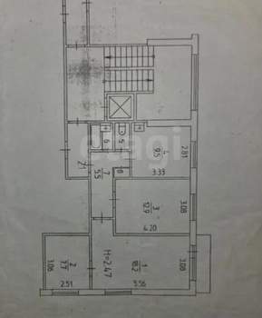 3-к квартира, вторичка, 60м2, 6/9 этаж
