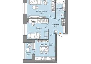 2-к квартира, вторичка, 51м2, 2/9 этаж
