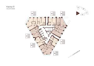 2-к квартира, строящийся дом, 45м2, 24/28 этаж