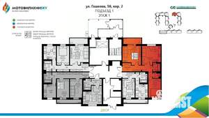 3-к квартира, вторичка, 64м2, 1/8 этаж