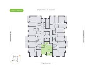2-к квартира, вторичка, 47м2, 3/24 этаж