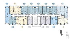3-к квартира, строящийся дом, 54м2, 22/25 этаж