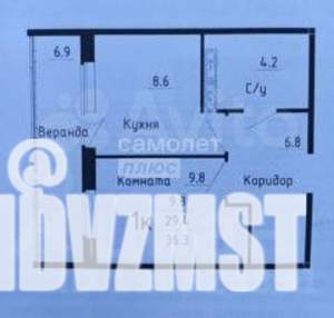 1-к квартира, сданный дом, 36м2, 3/10 этаж