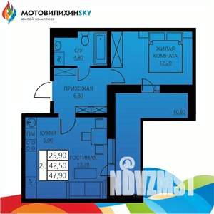 2-к квартира, вторичка, 42м2, 8/8 этаж