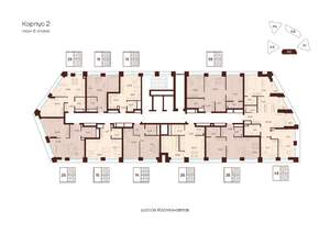 2-к квартира, строящийся дом, 42м2, 6/28 этаж