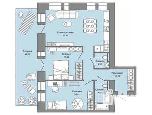 2-к квартира, вторичка, 78м2, 10/12 этаж