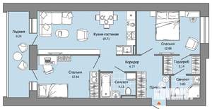 2-к квартира, вторичка, 68м2, 4/9 этаж