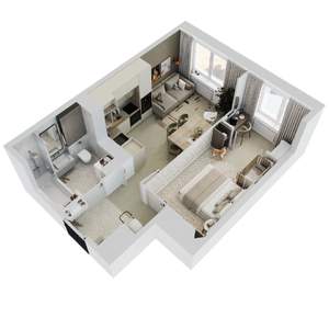 1-к квартира, вторичка, 42м2, 17/18 этаж