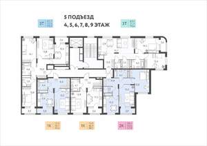 1-к квартира, вторичка, 38м2, 9/22 этаж