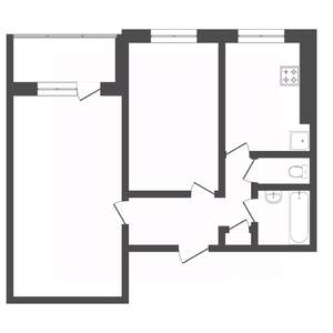 2-к квартира, вторичка, 44м2, 3/9 этаж