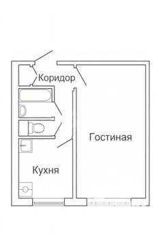 1-к квартира, вторичка, 30м2, 2/5 этаж