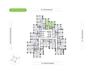 2-к квартира, вторичка, 63м2, 22/30 этаж