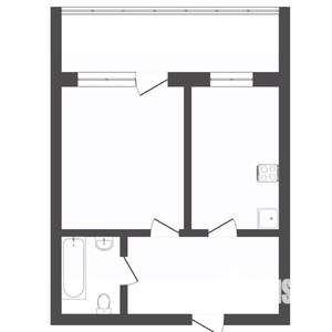 1-к квартира, вторичка, 36м2, 7/9 этаж