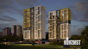1-к квартира, строящийся дом, 33м2, 17/25 этаж